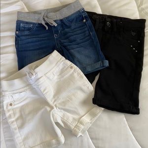 3 pairs of girls shorts size 10S